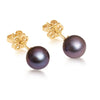 Bông tai Ngọc trai Aubergine Freshwater Pearl Earrings in 14K Yellow Gold - AME Jewellery