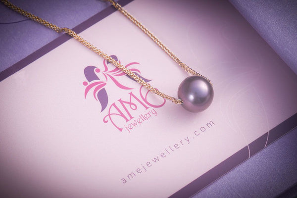 Dây chuyền vàng Ngọc trai Peacock Freshwater Pearl Necklace - AME Jewellery
