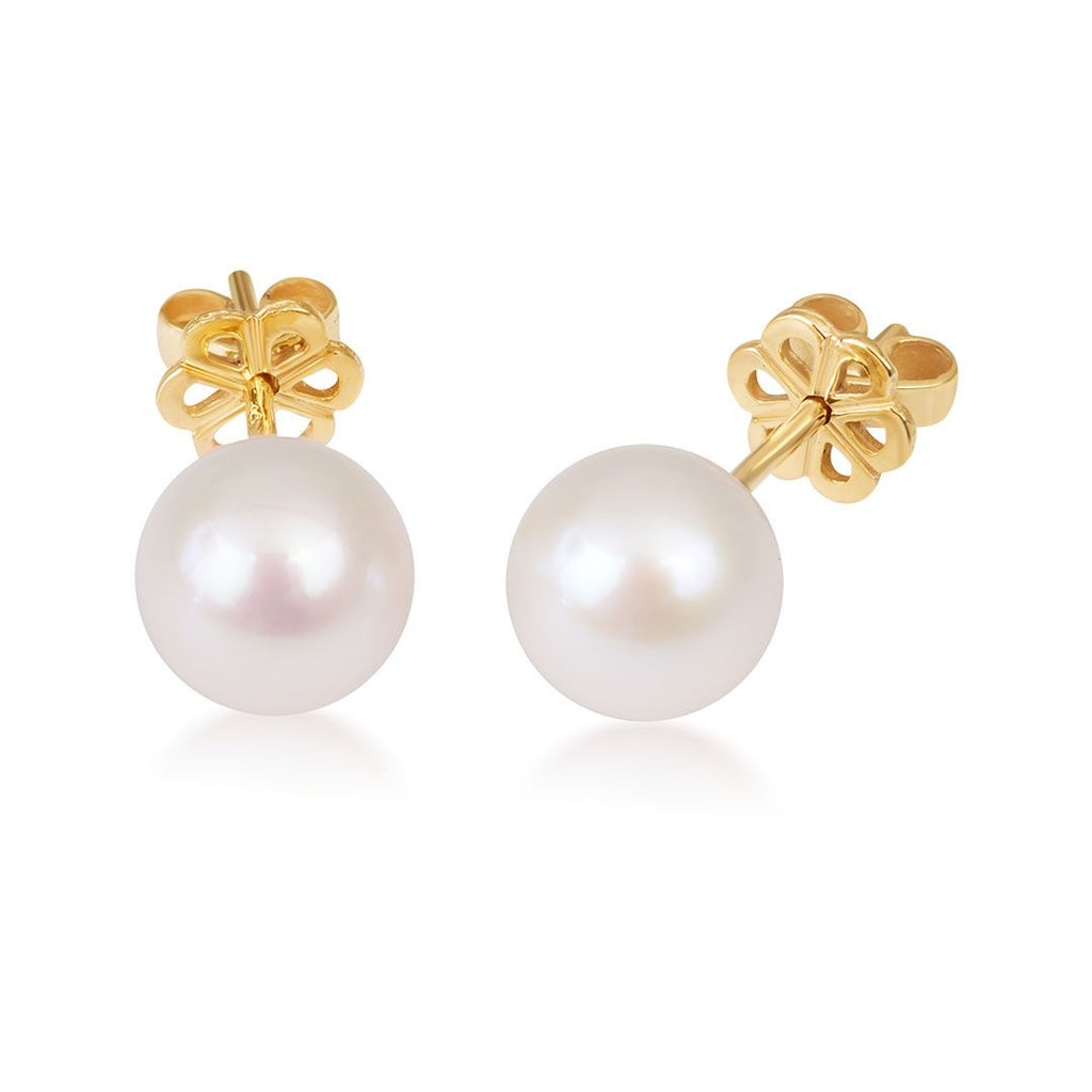 Bông tai vàng Ngọc trai Freshwater Pearl Earrings in 14K Gold - AME Jewellery