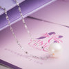 Single White Freshwater Pearl Chain Necklace in 18K White Gold | AME Jewellery