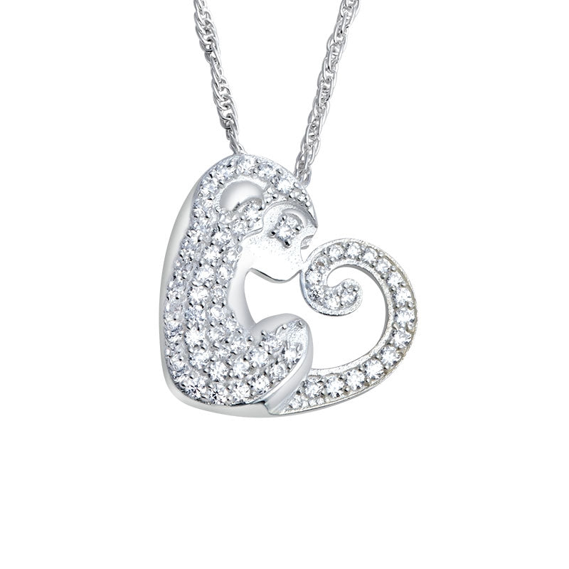 Pendentif cœur de singe en argent sterling - AME Jewellery