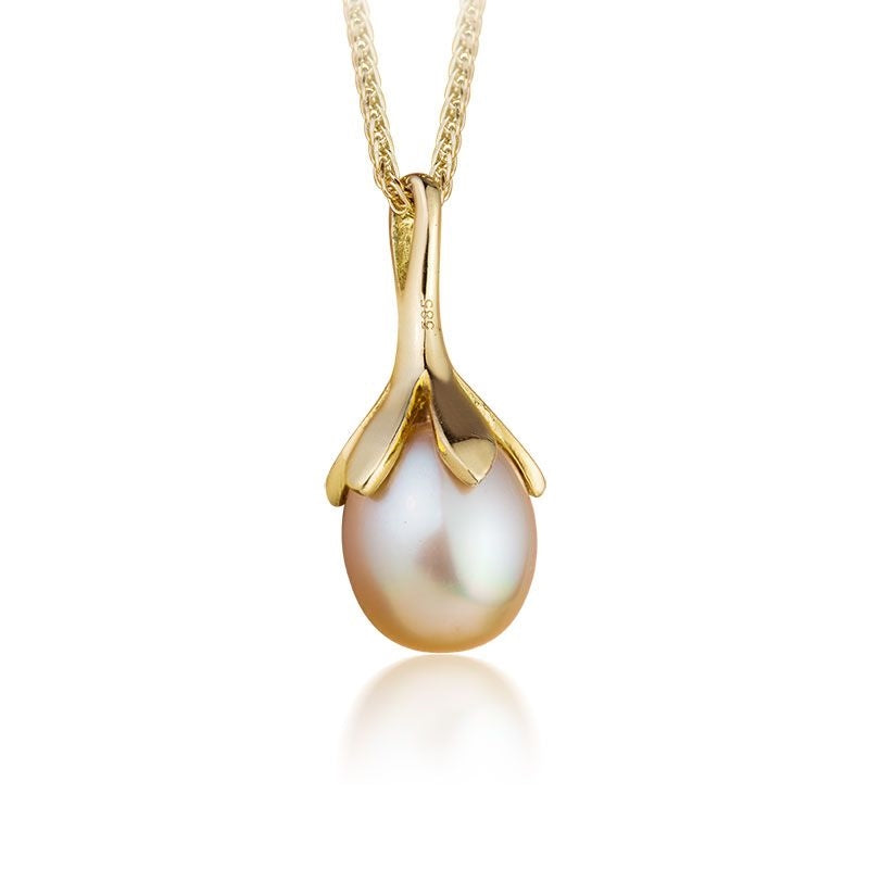 Mặt dây Vàng 14K Ngọc trai Biển Golden South Sea Pearl Pendant Necklace by AME Jewellery