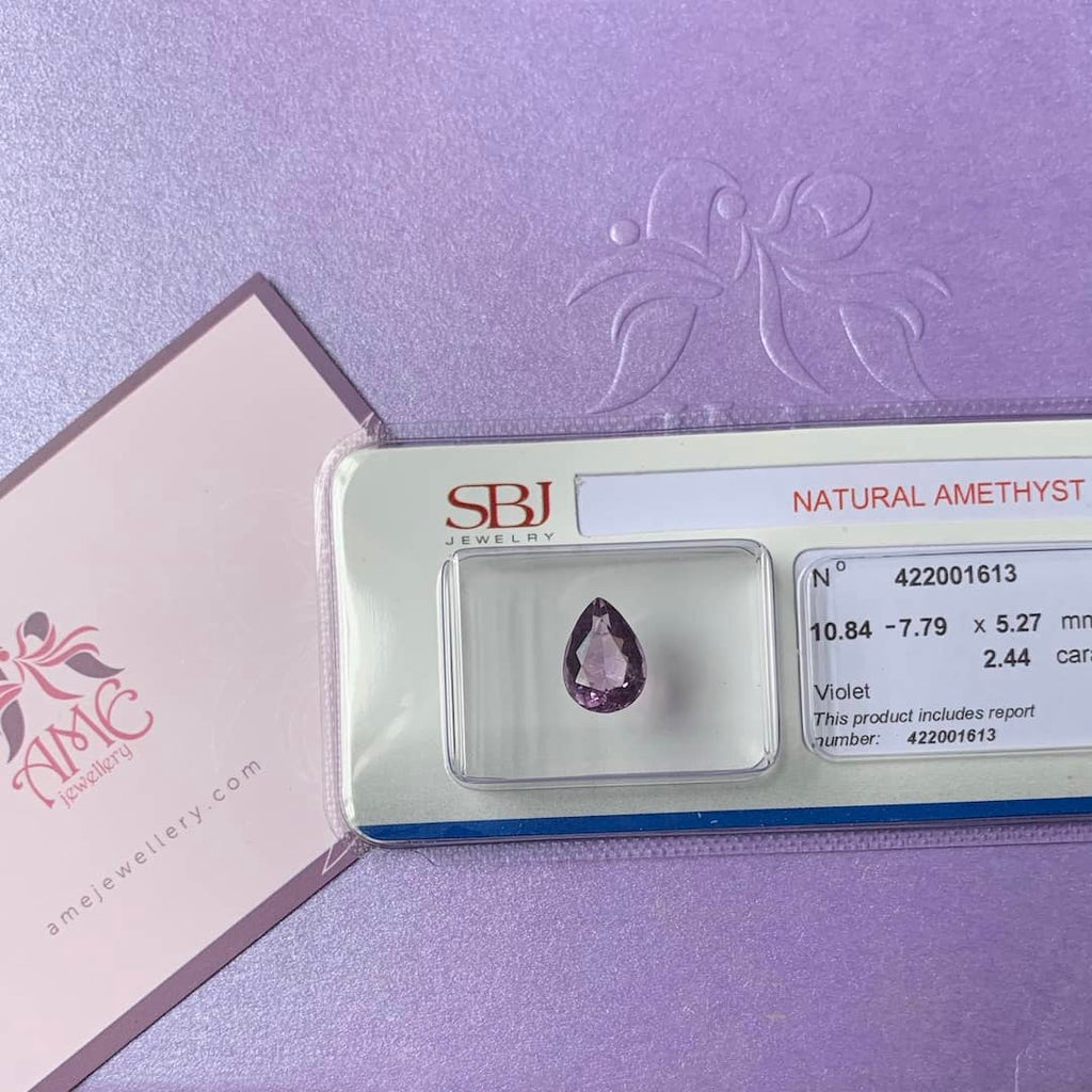 2.44 carat Natural Pear-shaped Amethyst | AME Jewellery