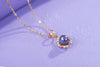 Aubergine Freshwater Pearl Flower Pendant in 14K Yellow Gold - AME Jewellery