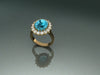 10x12mm Natural oval cut Blue Topaz 14K Gold Ring | AME Jewellery