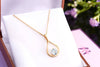 Mặt dây chuyền Vàng Blue Zircon Pendant Necklace in 14K Yellow Gold by AME Jewellery