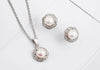 Bộ Trang sức Ngọc trai nuôi nước ngọt trắng White Freshwater Cultured Pearl Jewelry Set | AME Jewellery