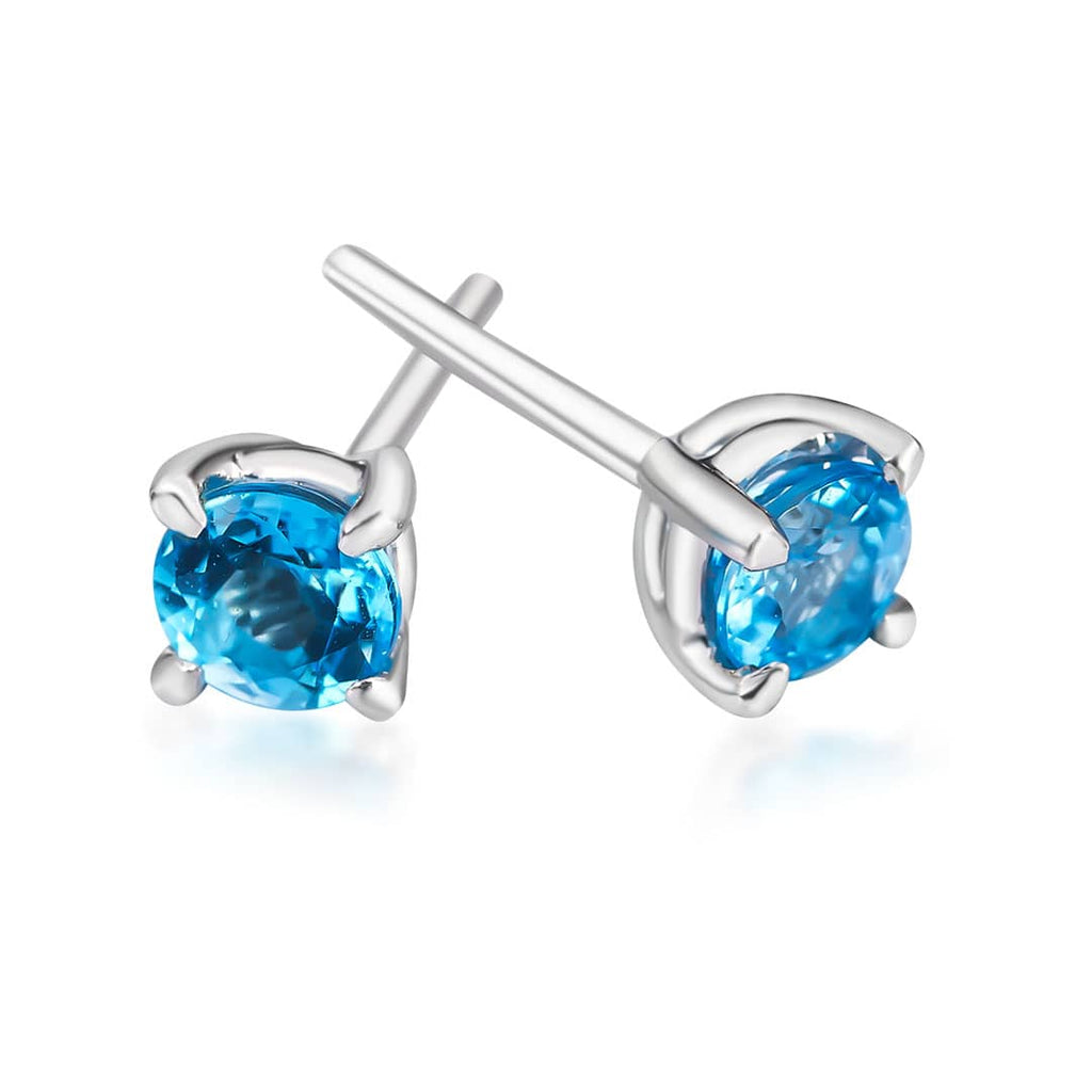 Bông tai Đá quý tự nhiên Natural Blue Topaz Earrings - AME Jewellery