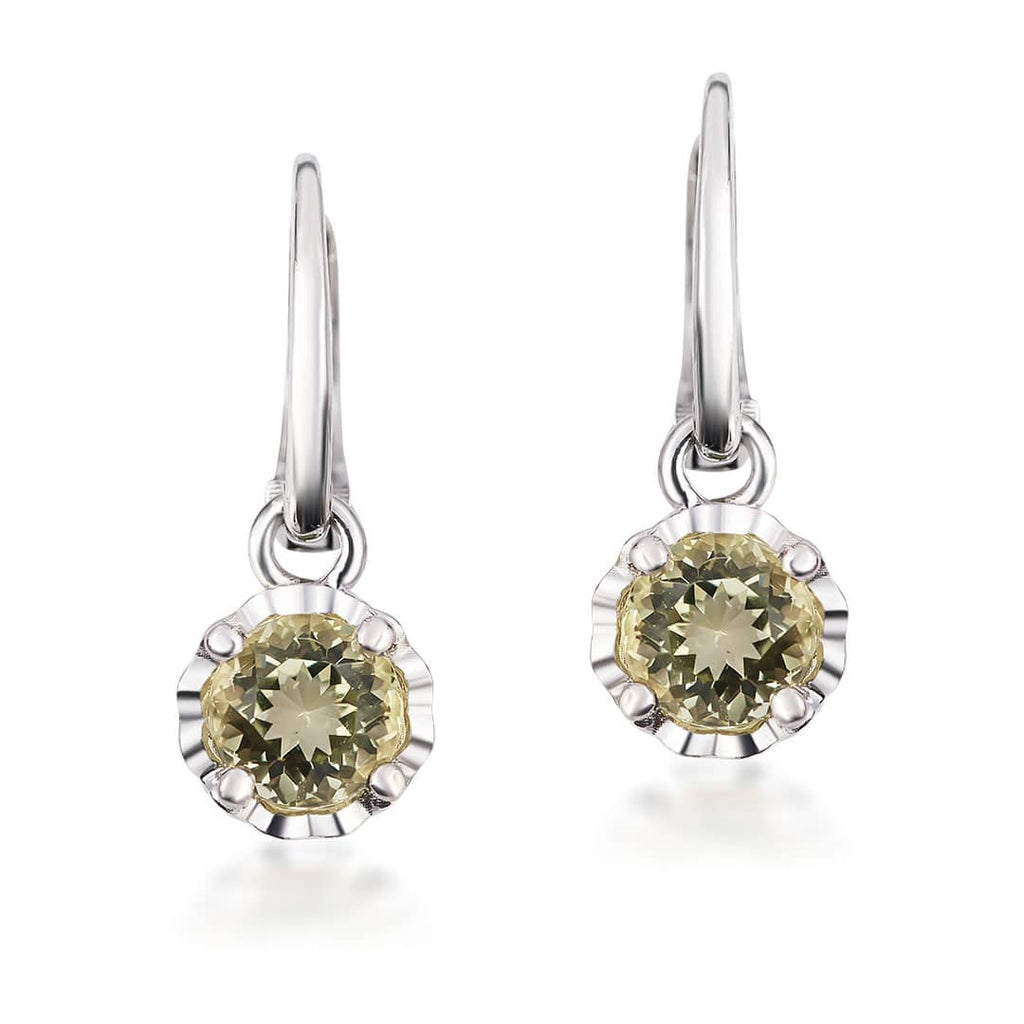 Bông tai Đá quý tự nhiên Natural Citrine Leverback Earrings in Sterling Silver by AME Jewellery