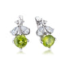 Bông tai Đá quý tự nhiên Peridot Leaf Earrings - AME Jewellery