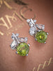 Bông tai Đá quý tự nhiên Peridot Leaf Earrings - AME Jewellery