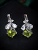 Bông tai Đá quý tự nhiên Peridot Leaf Earrings in Sterling Silver by AME Jewellery