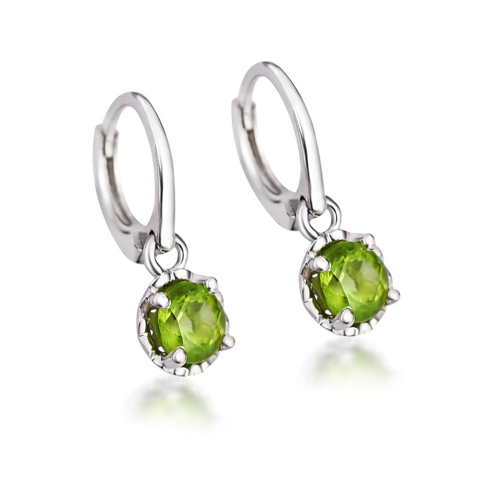 Bông tai Đá quý thiên nhiên Peridot Earrings in Sterling Silver by AME Jewellery