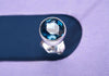 Bông tai Nam Vàng trắng 14K Đá quý London Blue Topaz Men’s Earring - AME Jewellery