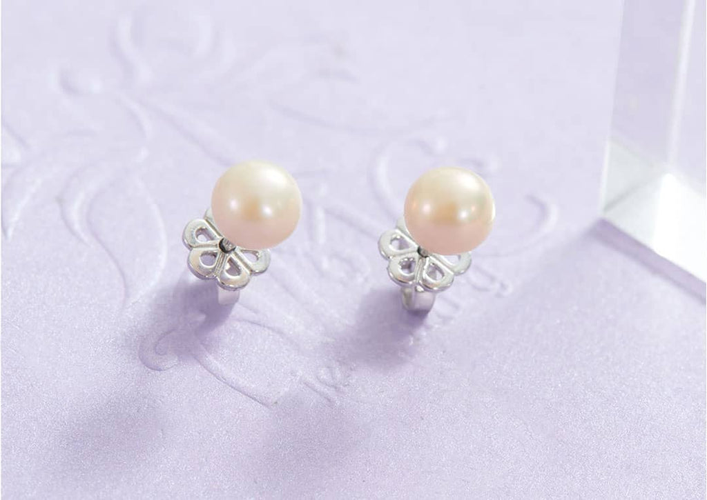 Bông tai Ngọc trai nước ngọt Pink Freshwater Pearl Earrings | AME Jewellery