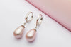 Bông tai Ngọc trai nuôi nước ngọt giọtlavender freshwater pearl earrings - AME Jewellery