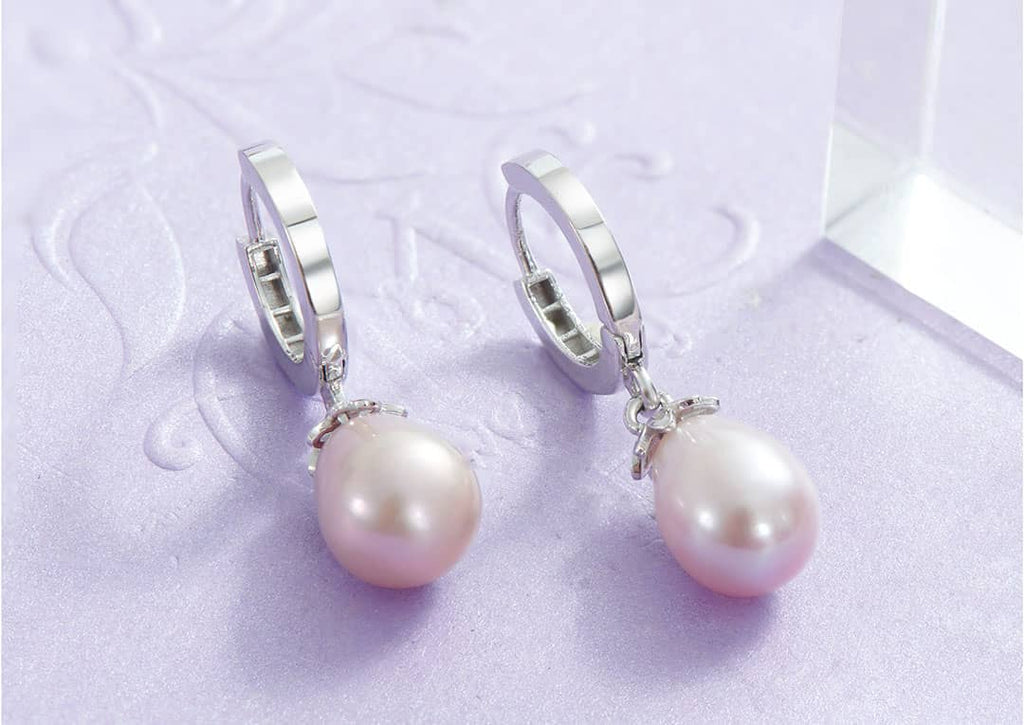 Bông tai Ngọc trai nuôi nước Lavender Drop Pearl Earrings | AME Jewellery