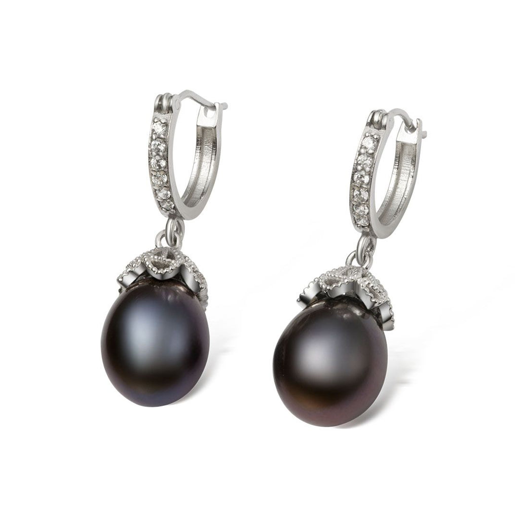Bông tai Ngọc trai nước ngọt giọt peacock freshwater pearl earrings - AME Jewellery