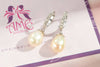 Bông tai Ngọc trai nước ngọt giọt trắng | Pearl Hinged Earrings | AME Jewellery