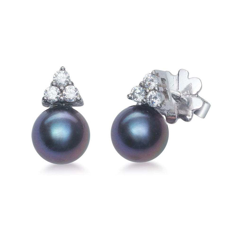 Bông tai Ngọc trai nước ngọt peacock Freshwater pearl stud earrings - AME Jewellery