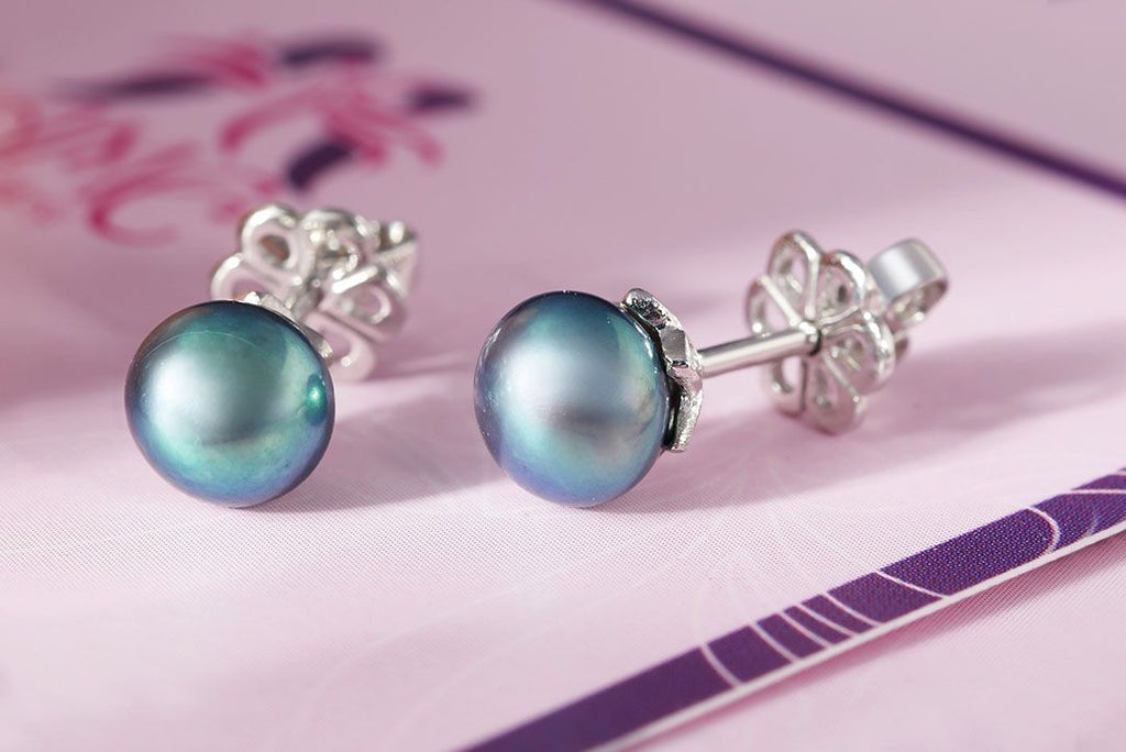 Bông tai Ngọc trai nước ngọt peacock Freshwater pearl earrings - AME Jewellery