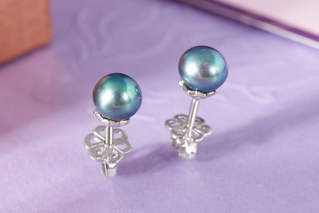 Bông tai Ngọc trai nước ngọt peacock Freshwater pearl earrings - AME Jewellery