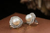 Bông tai Ngọc trai trắng White Freshwater Pearl Halo Nest Earrings by AME Jewellery