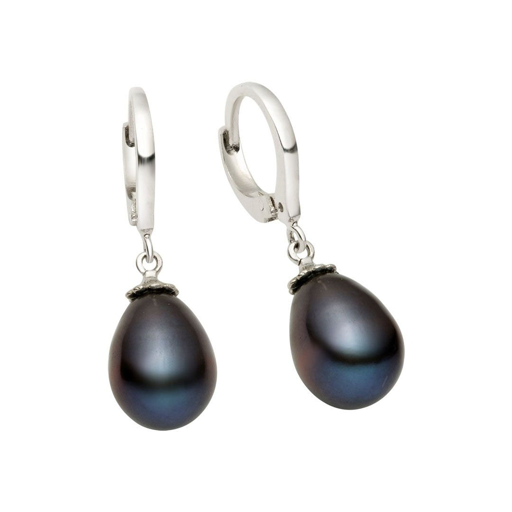 Boucles d'oreilles en argent sterling et perles d'eau douce taille poire - AME Jewellery