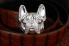 Bulldog Belt Buckle in Silver - Luxury Accessories - AME Jewellery