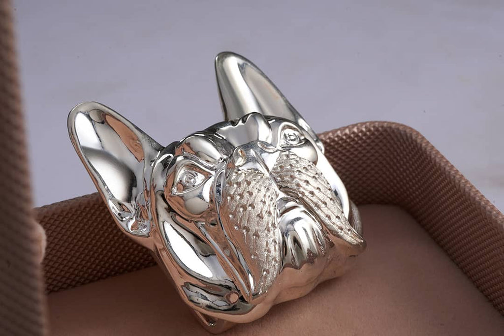 Bulldog Belt Buckle in Silver - Luxury Accessories - AME Jewellery