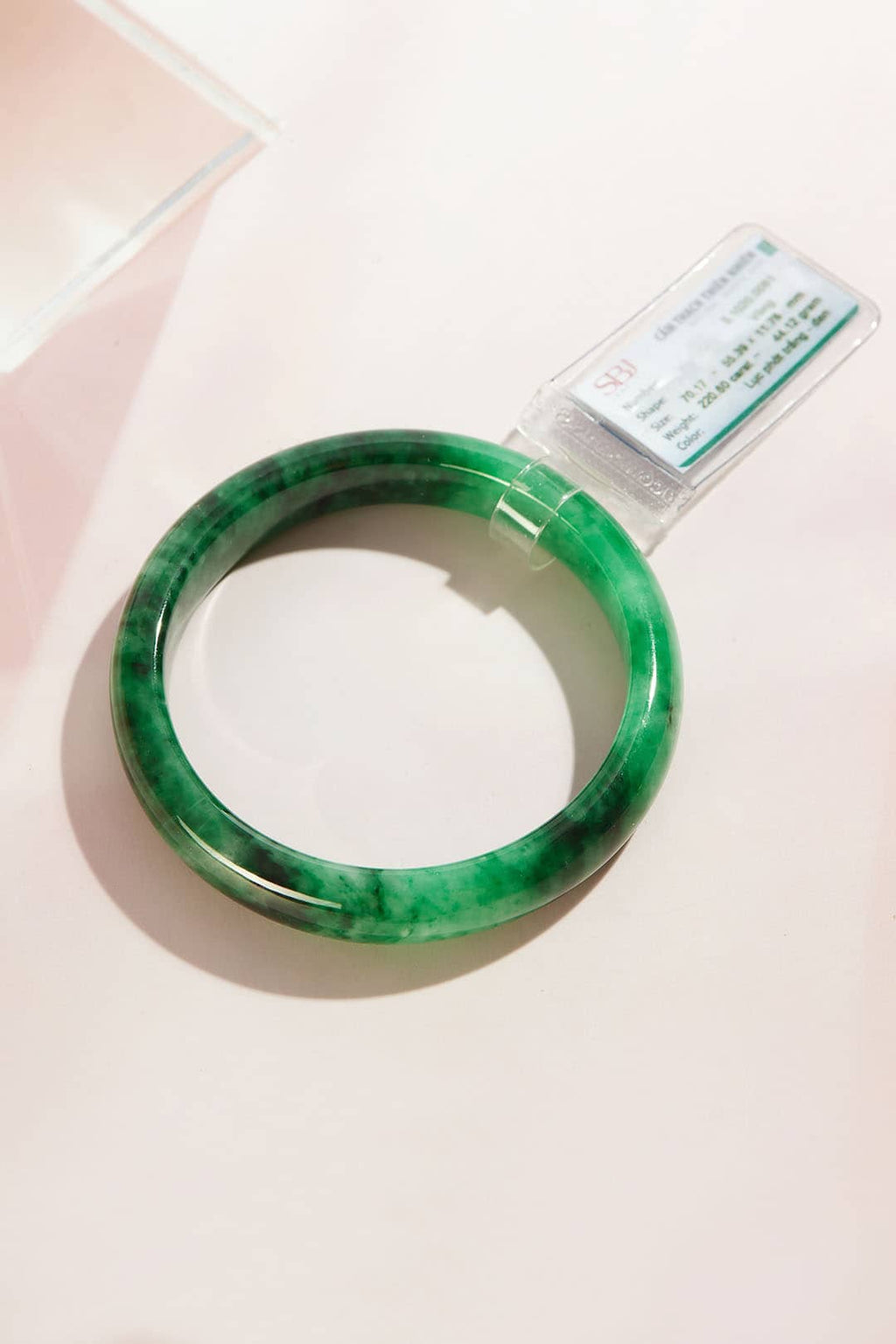 Vòng Cẩm Thạch sơn thuỷ thiên nhiên Miến Điện bản hẹ | Myanmar Natural Jadeite Jade Bangle | AME Jewellery