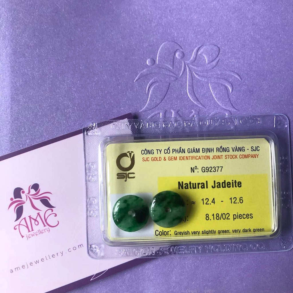 Đồng Điếu Cẩm thạch thiên nhiên Natural Circle Jade