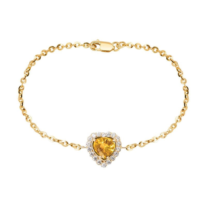 Lắc tay Vàng 18K Đá quý Citrine Gold Bracelet - AME Jewellery