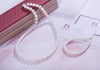 Bộ Trang sức chuỗi cổ Vòng tay Ngọc trai nước ngọt trắng White Pearls Strand Jewelry by AME Jewellery