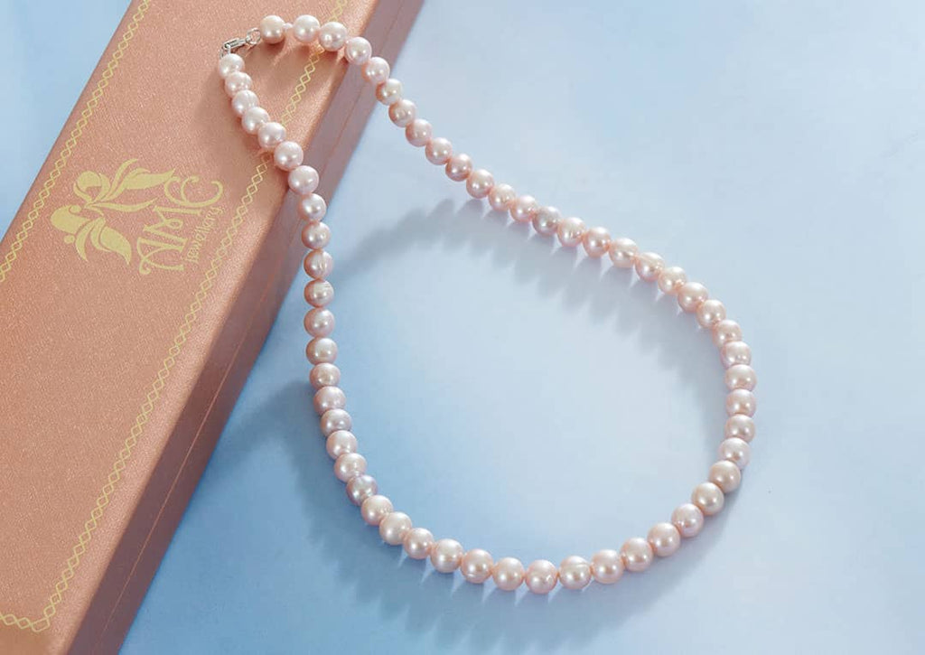 Vòng cổ Chuỗi Ngọc trai màu Lavender Pearl Strand Necklace by AME Jewellery