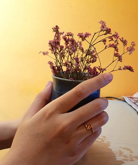 Nhẫn Đá quý thiên nhiên Citrine Bypass Ring in Sterling Silver by AME Jewellery