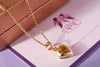 Mặt dây Vàng 14K Đá quý thiên nhiên Citrine Gold Pendant - AME Jewellery