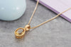 Mặt dây Vàng 14K Đá quý thiên nhiên oval Citrine Gold Pendant - AME Jewellery