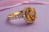 Nhẫn Vàng 14K Đá quý thiên nhiên Citrine gold ring - AME Jewellery