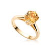 Nhẫn Vàng 14K Đá quý thiên nhiên Citrine Gold Solitaire Ring - AME Jewellery