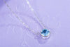 Dây chuyền Đá quý thiên nhiên Swiss Blue Topaz Chain  Necklace | AME Jewellery