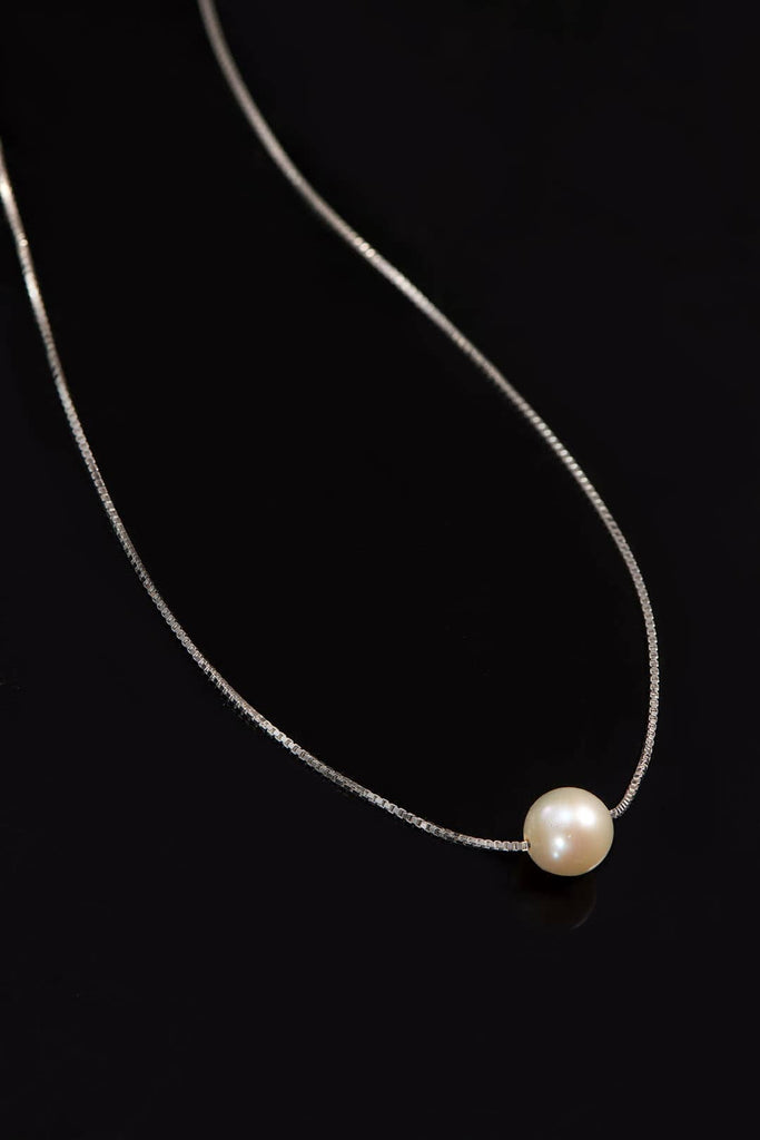 Dây chuyền Ngọc trai trắng Single Pearl Necklace in Sterling Silver by AME Jewellery