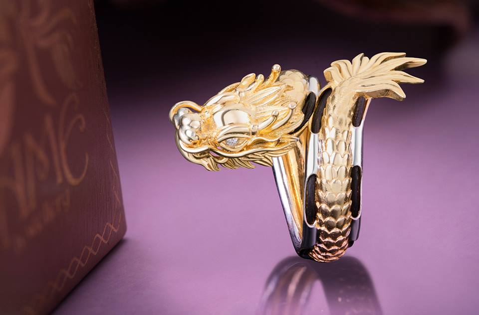 Diamond Dragon Ring for Men - AME Jewellery