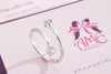 Nhẫn Kim cương Two Natural Diamonds White Gold Bypass Ring | AME Jewellery