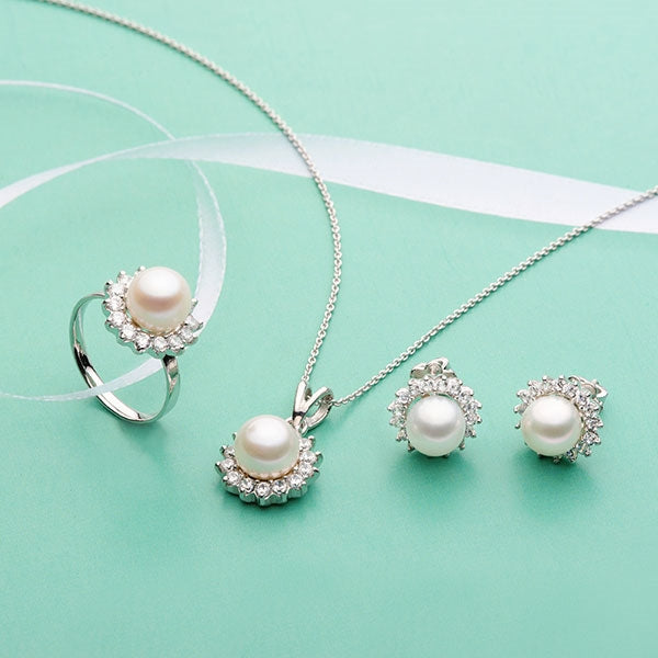 Trang sức Ngọc trai nước ngọt Freshwater pearl sunflower jewelry - AME Jewellery