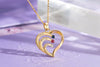 Diamond Ruby Sapphire Family Heart Pendant in 14K Gold | AME Jewellery