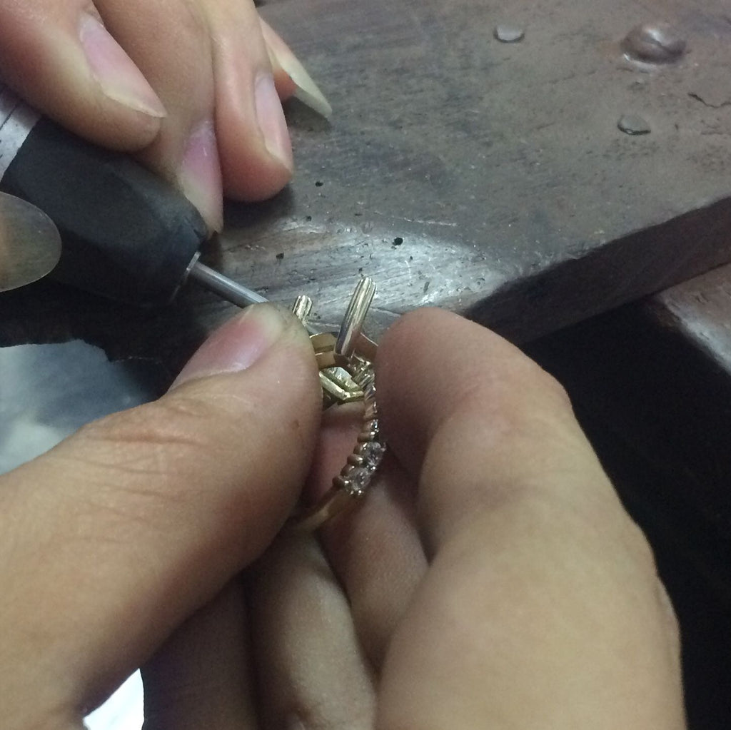 finishing white gold ring - AME Jewellery