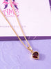 Mặt dây Vàng 14K Đá quý thiên nhiên Garnet Gold Heart Pendant - AME Jewellery