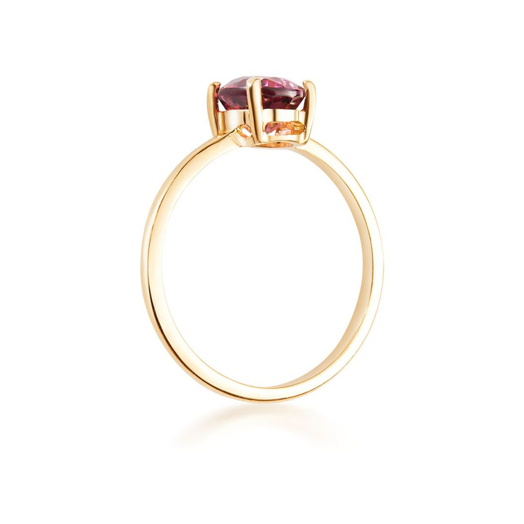 Nhẫn nữ Vàng Đá quý thiên nhiên Purple Rhodolite Garnet Ring in 14K Yellow Gold by AME Jewellery