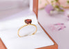 Nhẫn Vàng 14K Đá quý thiên nhiên Heart-cut Garnet Gold Ring | AME Jewellery